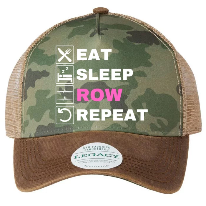 Eat Sleep Row Repeat, Erg Rowing Crew, Rowing Oar, Row Crew Legacy Tie Dye Trucker Hat