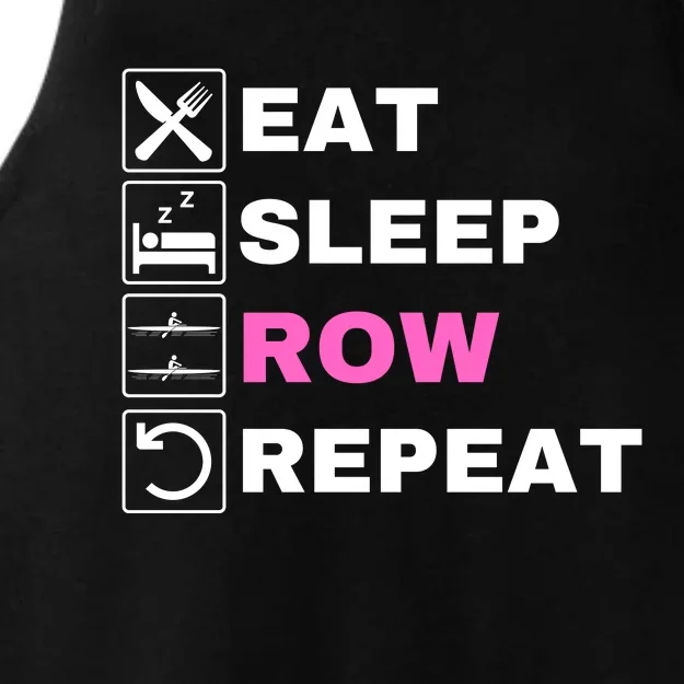 Eat Sleep Row Repeat, Erg Rowing Crew, Rowing Oar, Row Crew Ladies Tri-Blend Wicking Tank