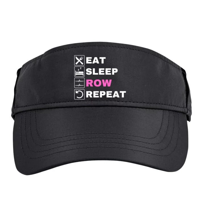 Eat Sleep Row Repeat, Erg Rowing Crew, Rowing Oar, Row Crew Adult Drive Performance Visor