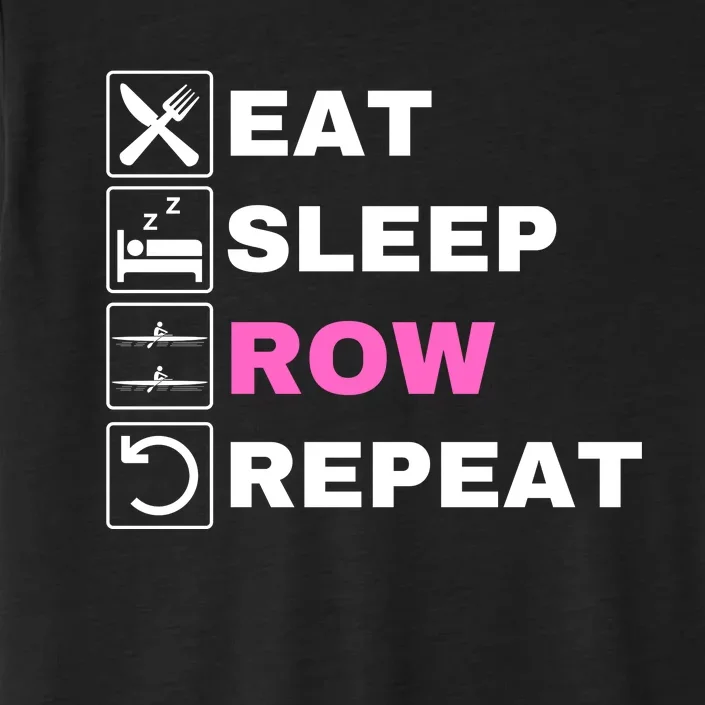 Eat Sleep Row Repeat, Erg Rowing Crew, Rowing Oar, Row Crew ChromaSoft Performance T-Shirt