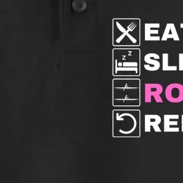 Eat Sleep Row Repeat, Erg Rowing Crew, Rowing Oar, Row Crew Dry Zone Grid Performance Polo