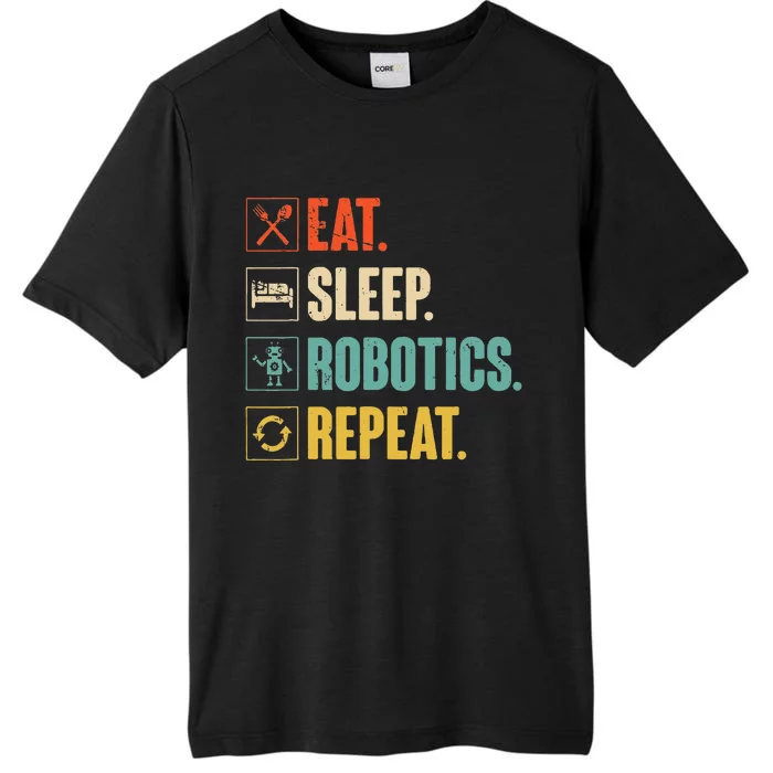 Eat Sleep Robotics Repeat Vintage Engineer Gift ChromaSoft Performance T-Shirt