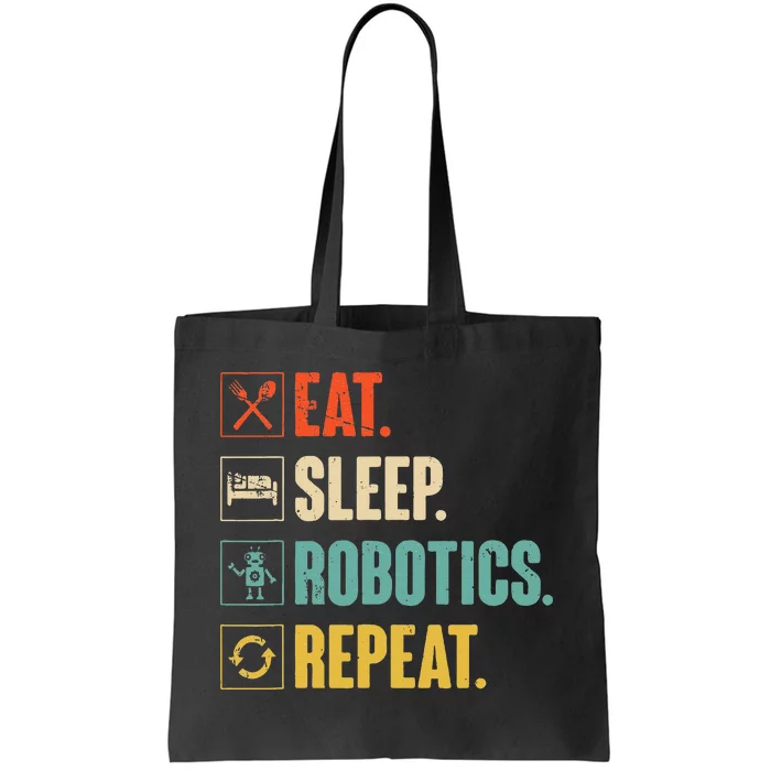 Eat Sleep Robotics Repeat Vintage Engineer Gift Tote Bag