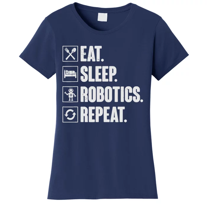 Eat Sleep Robotics Repeat Vintage Engineer Gift Women's T-Shirt