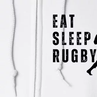 Eat Sleep Rugby Full Zip Hoodie