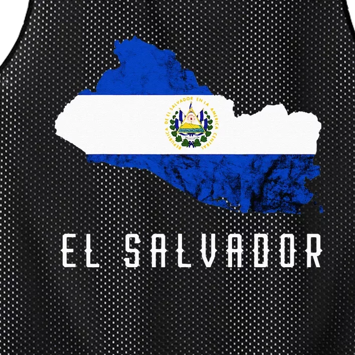 El Salvador Republica De El Salvador Map Salvadorean Mesh Reversible Basketball Jersey Tank