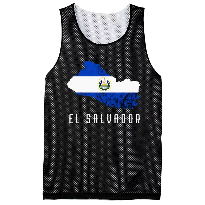 El Salvador Republica De El Salvador Map Salvadorean Mesh Reversible Basketball Jersey Tank