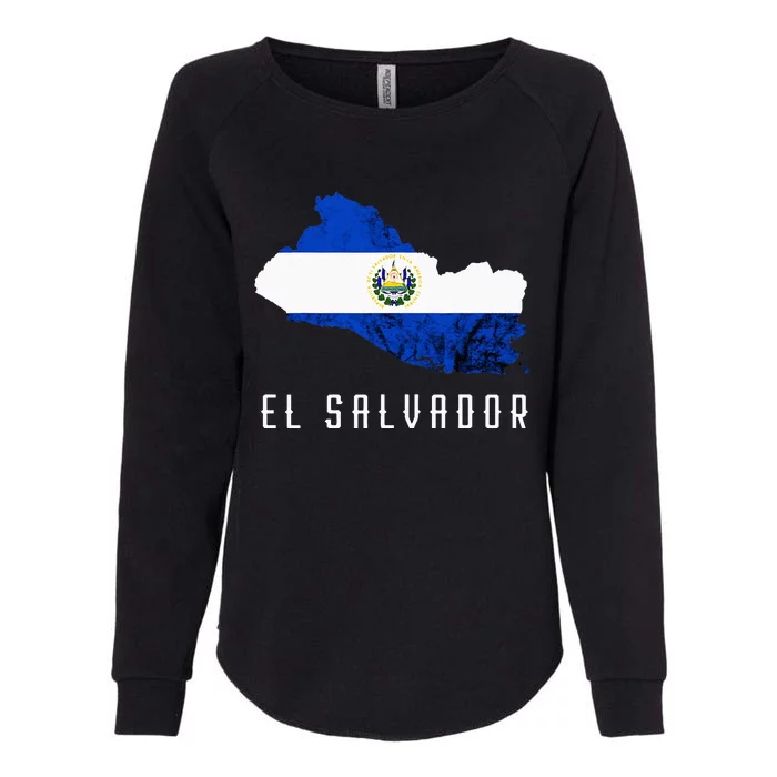 El Salvador Republica De El Salvador Map Salvadorean Womens California Wash Sweatshirt