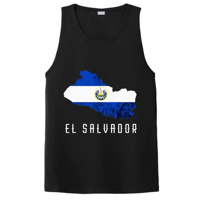 El Salvador Republica De El Salvador Map Salvadorean Performance Tank