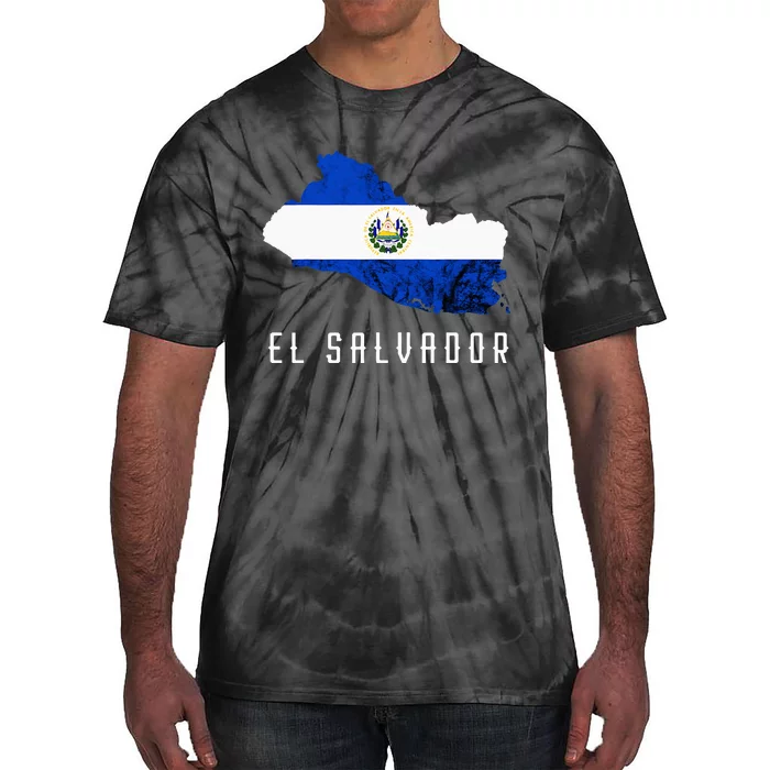 El Salvador Republica De El Salvador Map Salvadorean Tie-Dye T-Shirt