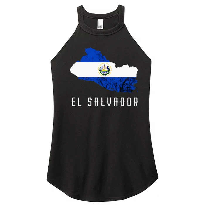 El Salvador Republica De El Salvador Map Salvadorean Women’s Perfect Tri Rocker Tank