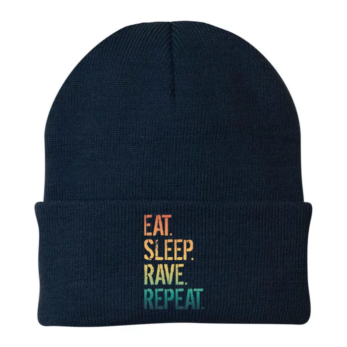 Eat Sleep Rave Repeat Knit Cap Winter Beanie