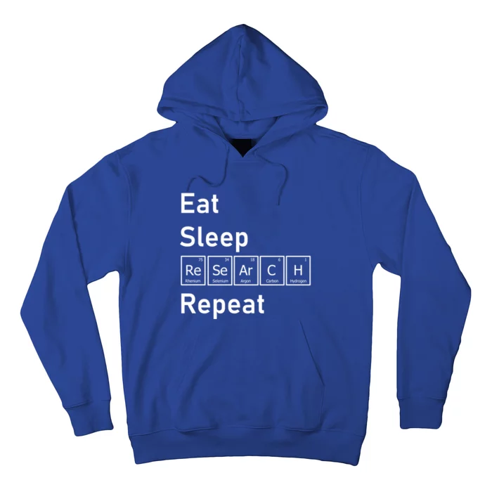 Eat Sleep Research Repeat Funny Science Chemistry Nerd Gift Hoodie