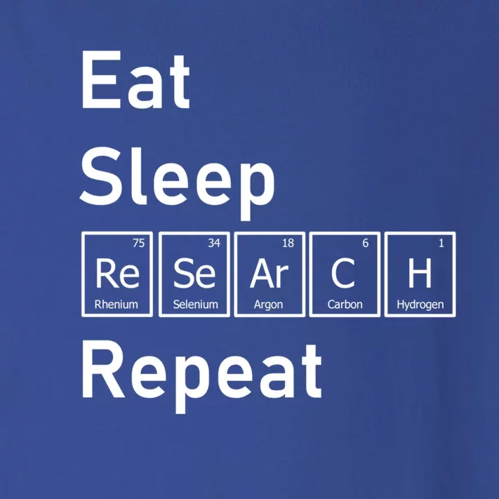 Eat Sleep Research Repeat Funny Science Chemistry Nerd Gift Toddler Long Sleeve Shirt