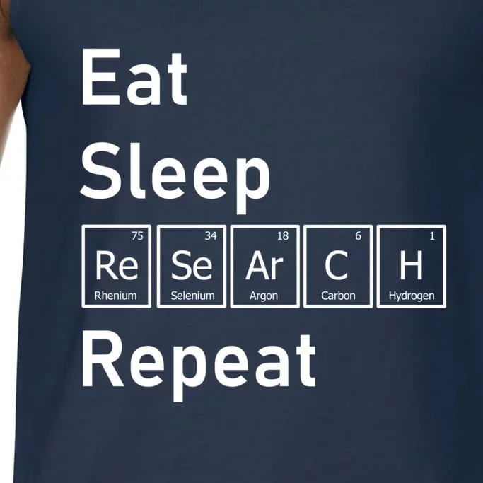 Eat Sleep Research Repeat Funny Science Chemistry Nerd Gift Comfort Colors® Tank Top