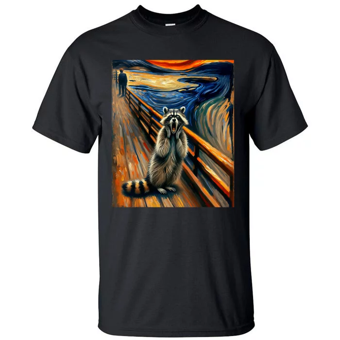 Expressionist Scream Raccoon Lovers | Artistic Raccoon Tall T-Shirt