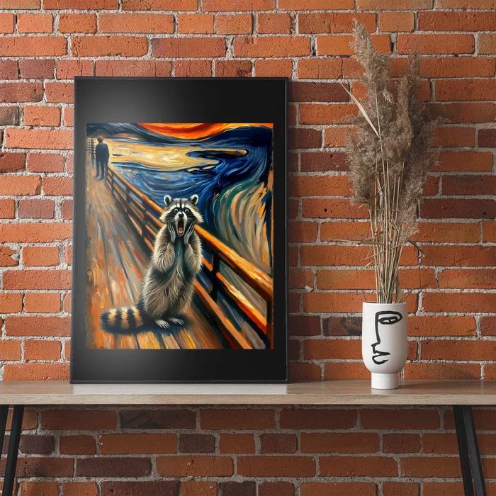 Expressionist Scream Raccoon Lovers | Artistic Raccoon Poster