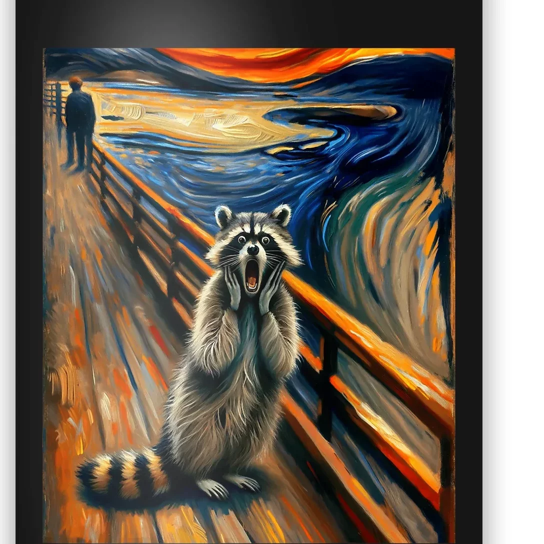 Expressionist Scream Raccoon Lovers | Artistic Raccoon Poster