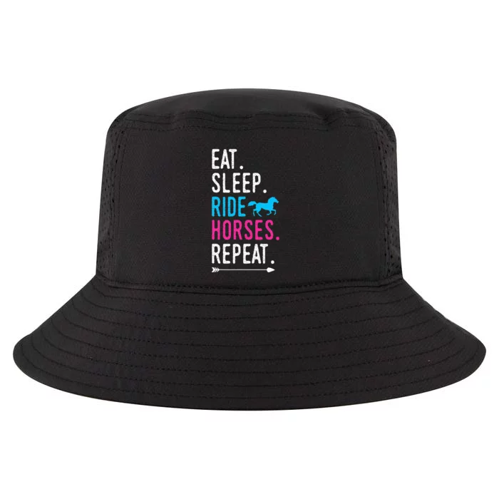 Eat Sleep Ride Horses Repeat Ride Equestrian Cool Comfort Performance Bucket Hat