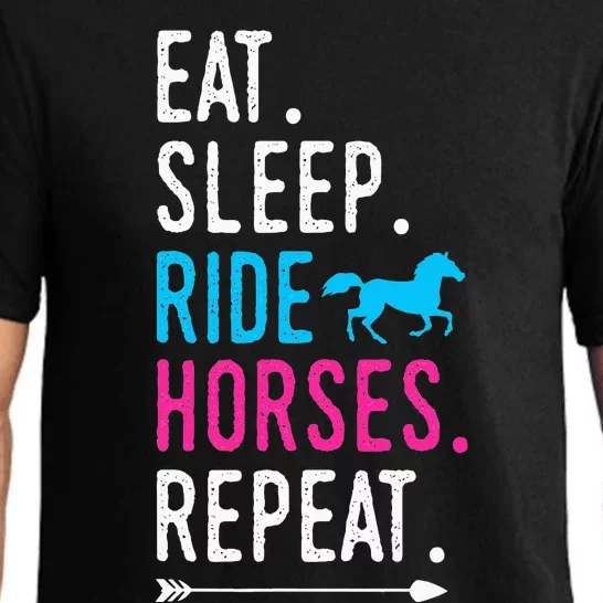 Eat Sleep Ride Horses Repeat Ride Equestrian Pajama Set