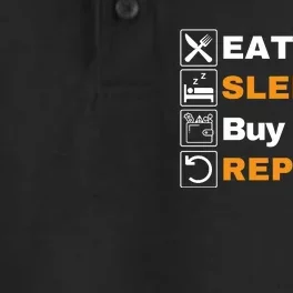 Eat Sleep Repeat Buy Crypto Bitcoin Blockchain Crypto Dry Zone Grid Performance Polo