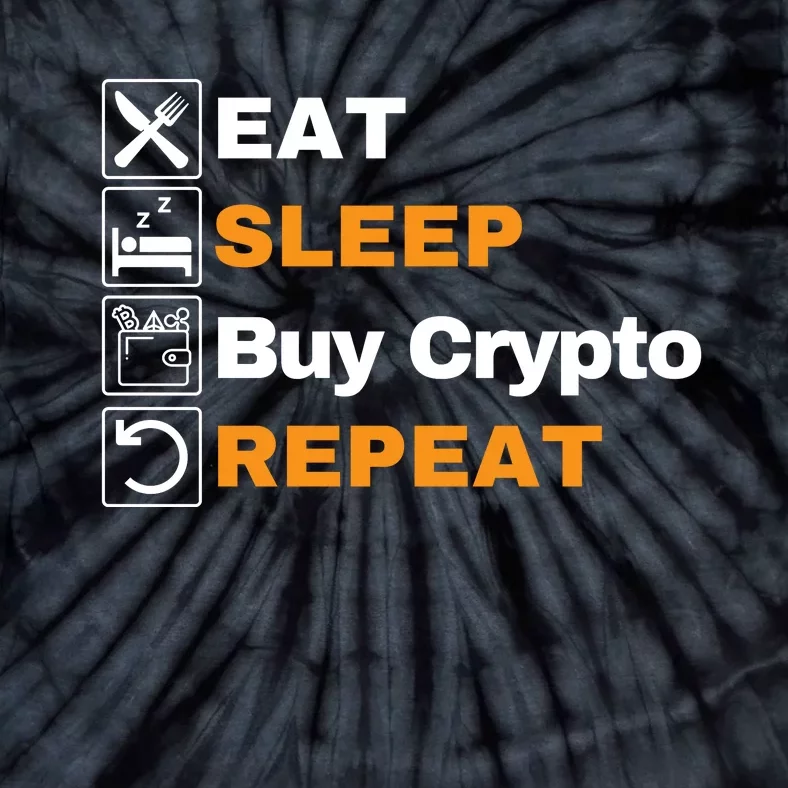 Eat Sleep Repeat Buy Crypto Bitcoin Blockchain Crypto Tie-Dye T-Shirt