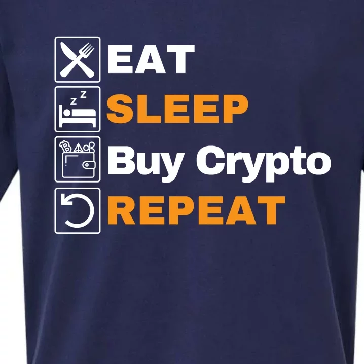 Eat Sleep Repeat Buy Crypto Bitcoin Blockchain Crypto Sueded Cloud Jersey T-Shirt