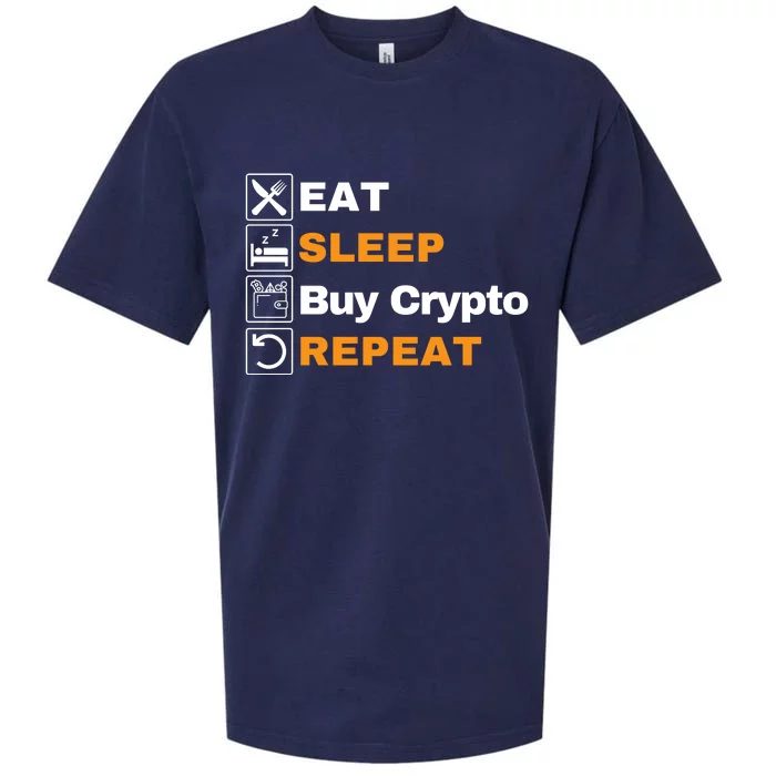 Eat Sleep Repeat Buy Crypto Bitcoin Blockchain Crypto Sueded Cloud Jersey T-Shirt