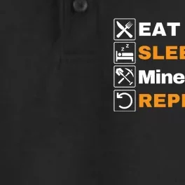 Eat Sleep Repeat Mine Crypto Bitcoin Blockchain DeFi HODL Dry Zone Grid Performance Polo