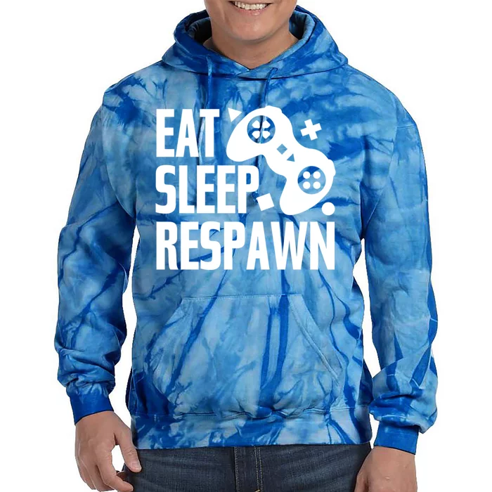 Eat Sleep Respawn Funny Video Gamer Gaming Humor Joke Cool Gift Tie Dye Hoodie