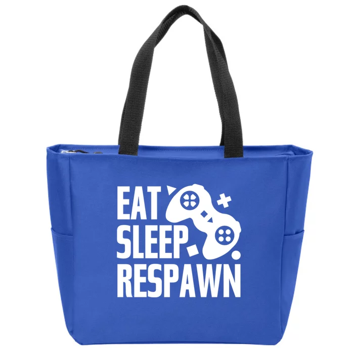 Eat Sleep Respawn Funny Video Gamer Gaming Humor Joke Cool Gift Zip Tote Bag