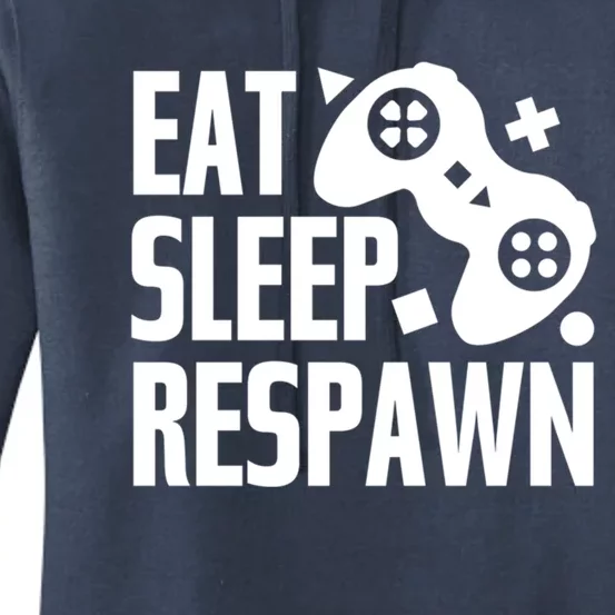 Eat Sleep Respawn Funny Video Gamer Gaming Humor Joke Cool Gift Women's Pullover Hoodie