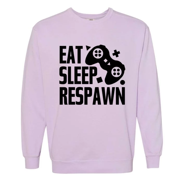 Eat Sleep Respawn Funny Video Gamer Gaming Humor Joke Cool Gift Garment-Dyed Sweatshirt