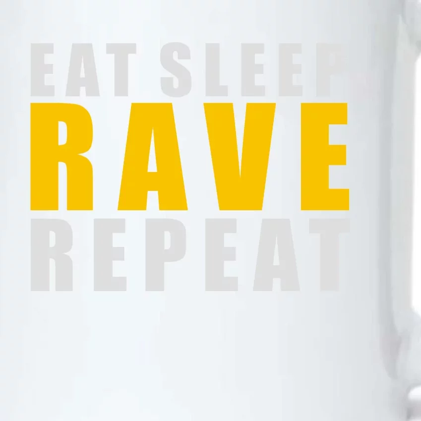 EAT SLEEP RAVE REPEAT Black Color Changing Mug