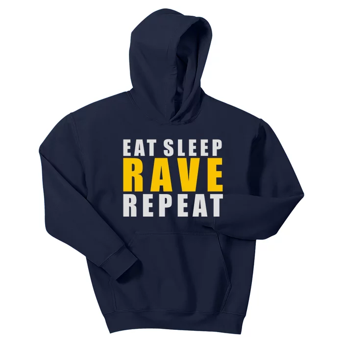 EAT SLEEP RAVE REPEAT Kids Hoodie