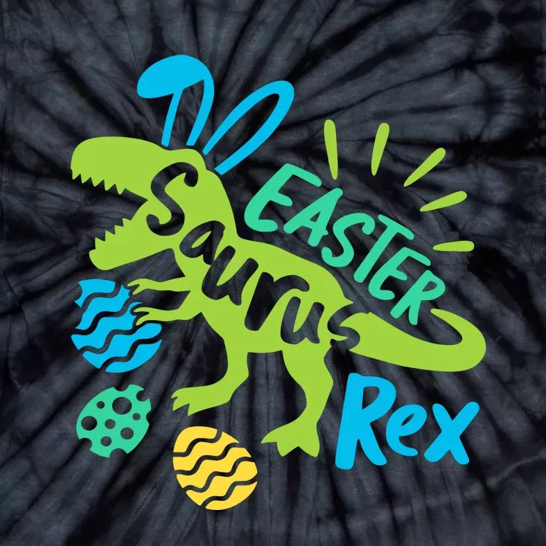 Easter Saurus Rex Easter Dinosaur Easter Dino Funny Dinosaur Bunny Tie-Dye T-Shirt