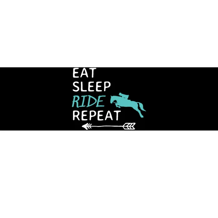 Eat Sleep Ride Horses Repeat Horseback Riding Bumper Sticker