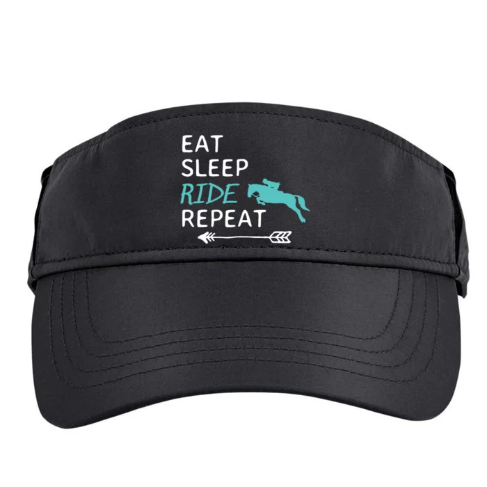 Eat Sleep Ride Horses Repeat Horseback Riding Adult Drive Performance Visor