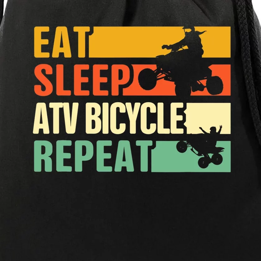 Eat Sleep Ride Repeat ATV Quad Bike Riding Four Wheelers Drawstring Bag