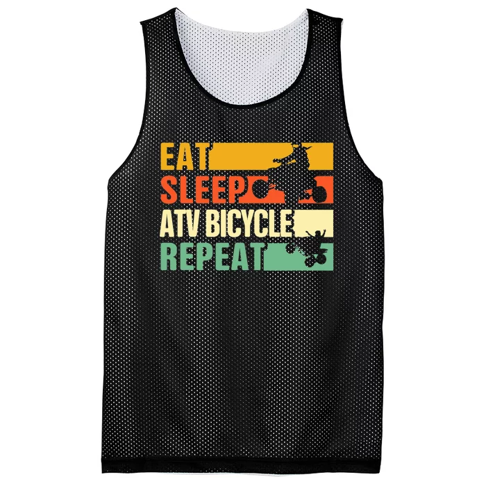 Eat Sleep Ride Repeat ATV Quad Bike Riding Four Wheelers Mesh Reversible Basketball Jersey Tank