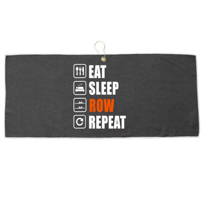 Eat Sleep Row Repeat Erg Rowing Crew Rowing Oar Row Crew Large Microfiber Waffle Golf Towel