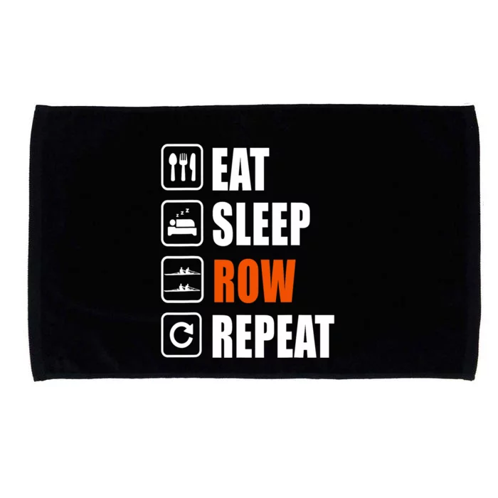 Eat Sleep Row Repeat Erg Rowing Crew Rowing Oar Row Crew Microfiber Hand Towel