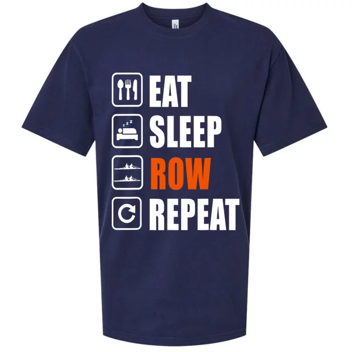 Eat Sleep Row Repeat Erg Rowing Crew Rowing Oar Row Crew Sueded Cloud Jersey T-Shirt