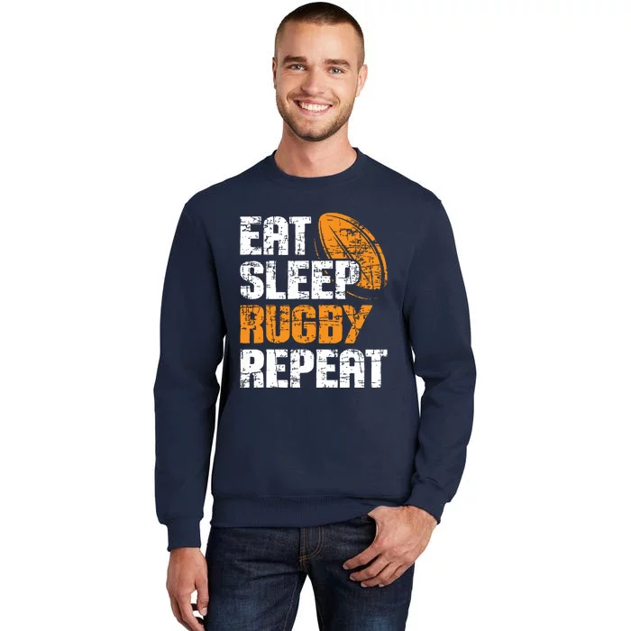 Eat Sleep Rugby Repeat Rugby Player Coach Sports Lover Sweatshirt