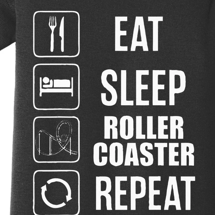 Eat Sleep Roller Coaster Repeat Rollercoaster Baby Bodysuit