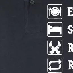 Eat Sleep Raid Repeat Gaming Wow Rpg Softstyle Adult Sport Polo