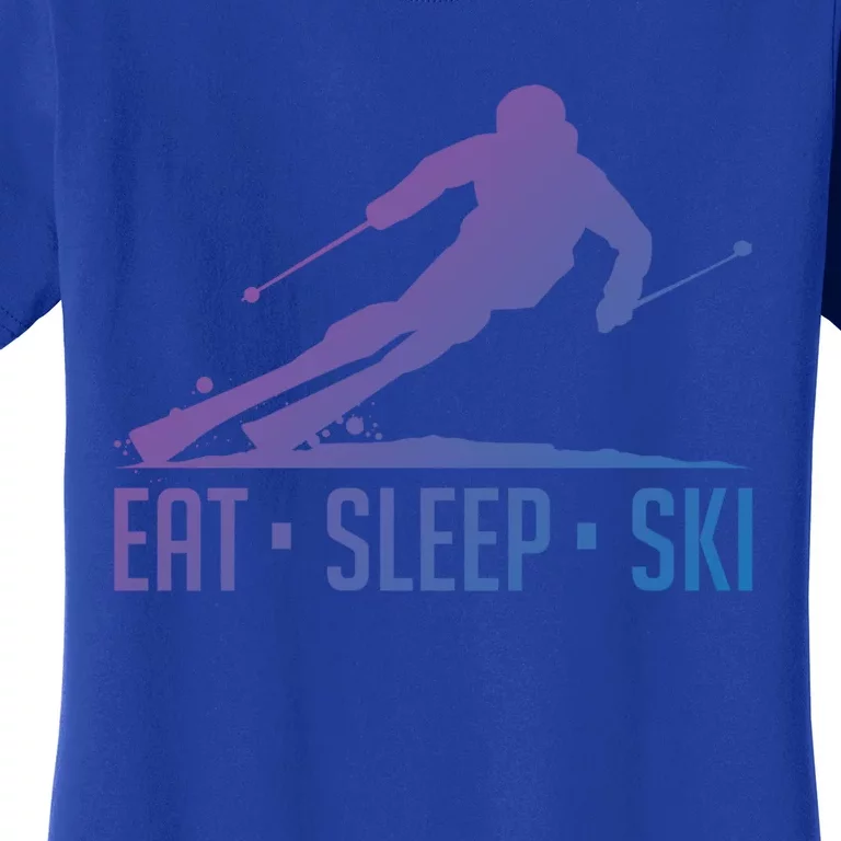 Eat Sleep Ski Skiing Skier Snow Winter Vacation Gift Women's T-Shirt