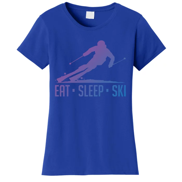 Eat Sleep Ski Skiing Skier Snow Winter Vacation Gift Women's T-Shirt