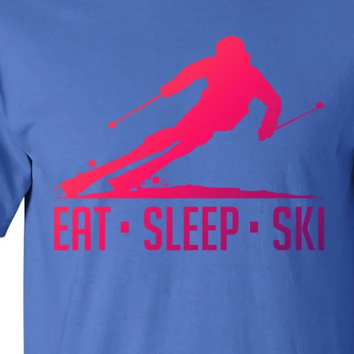 Eat Sleep Ski Skiing Skier Snow Winter Vacation Gift Tall T-Shirt