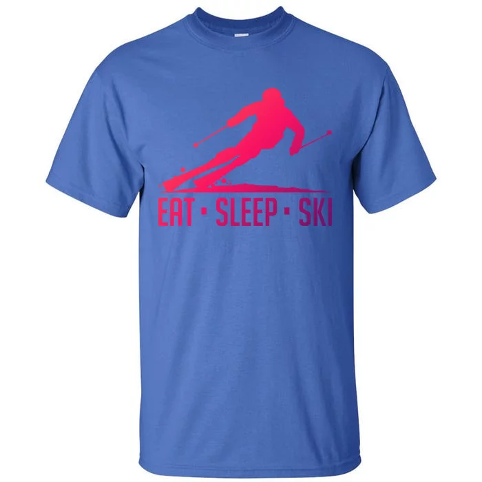 Eat Sleep Ski Skiing Skier Snow Winter Vacation Gift Tall T-Shirt